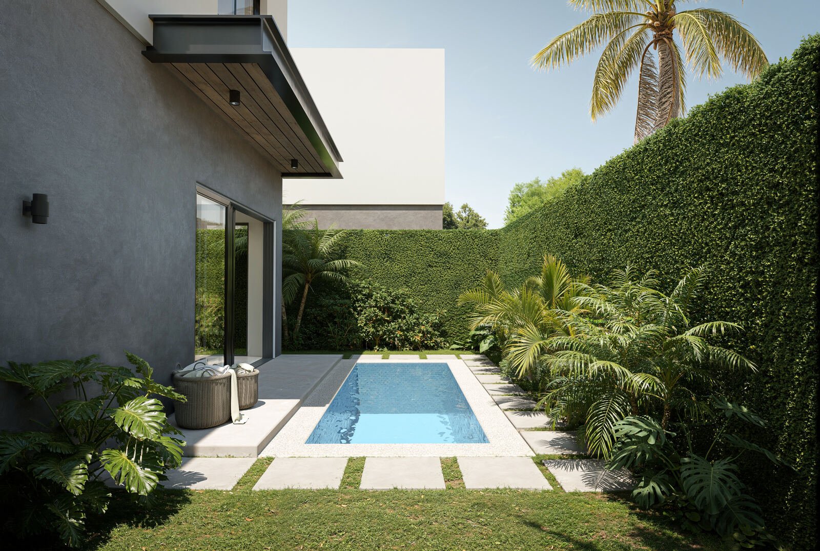 Patio y piscina 1